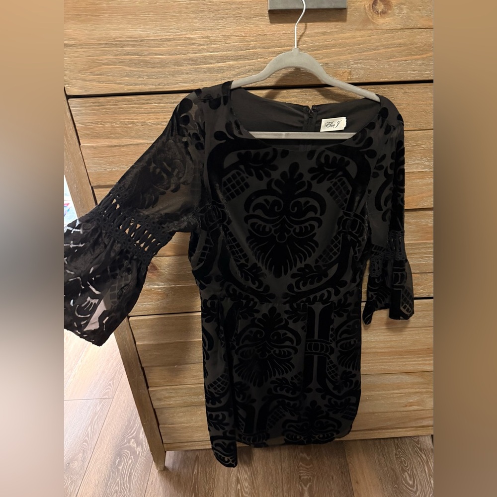 Eliza J Black Velvet Dress